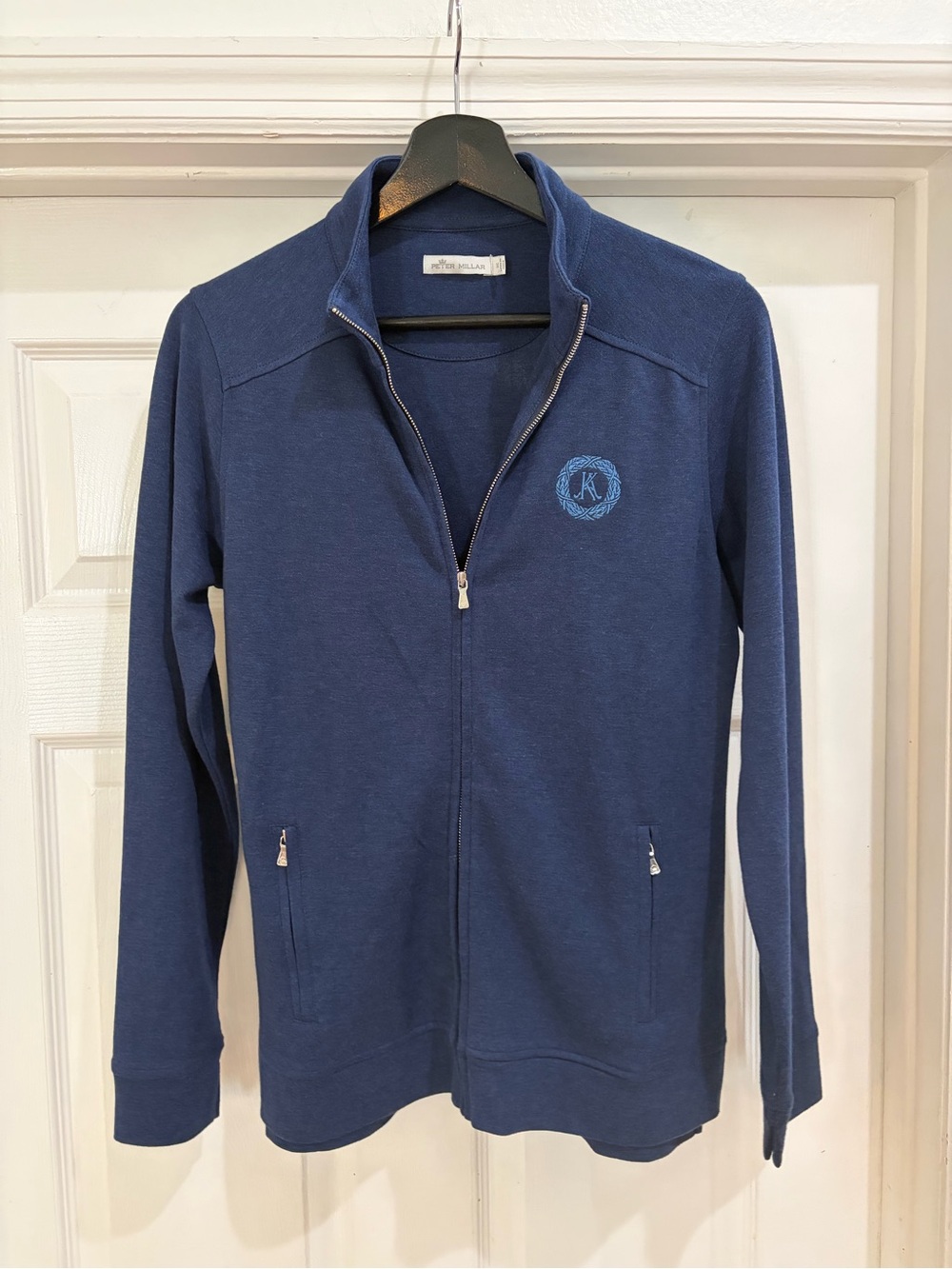 Peter Millar Women Blue Full Zip Performance Jacket Pullover Sweater Size M